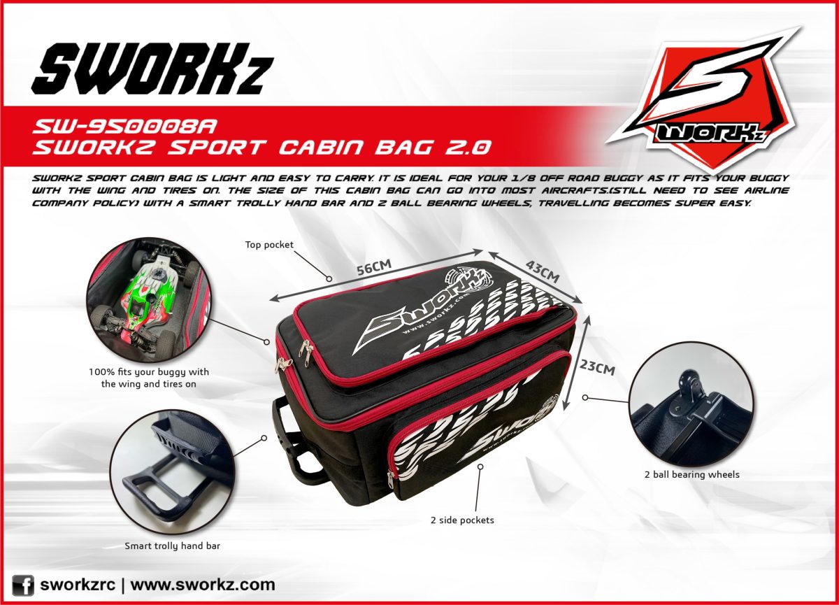 SW-950008A SWORKz Sport Cabin Bag 2.0